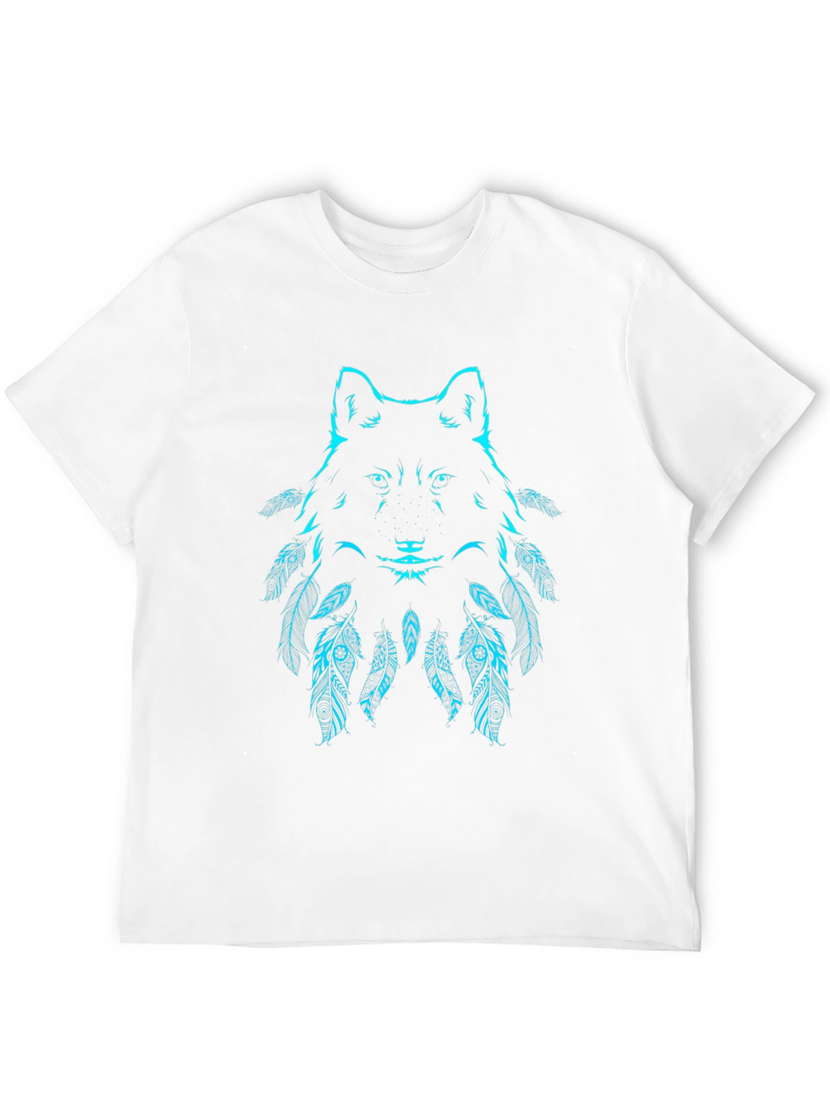 Wolf Graphic Print Black T-Shirt