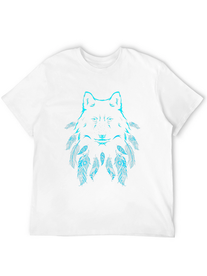 Wolf Graphic Print Black T-Shirt