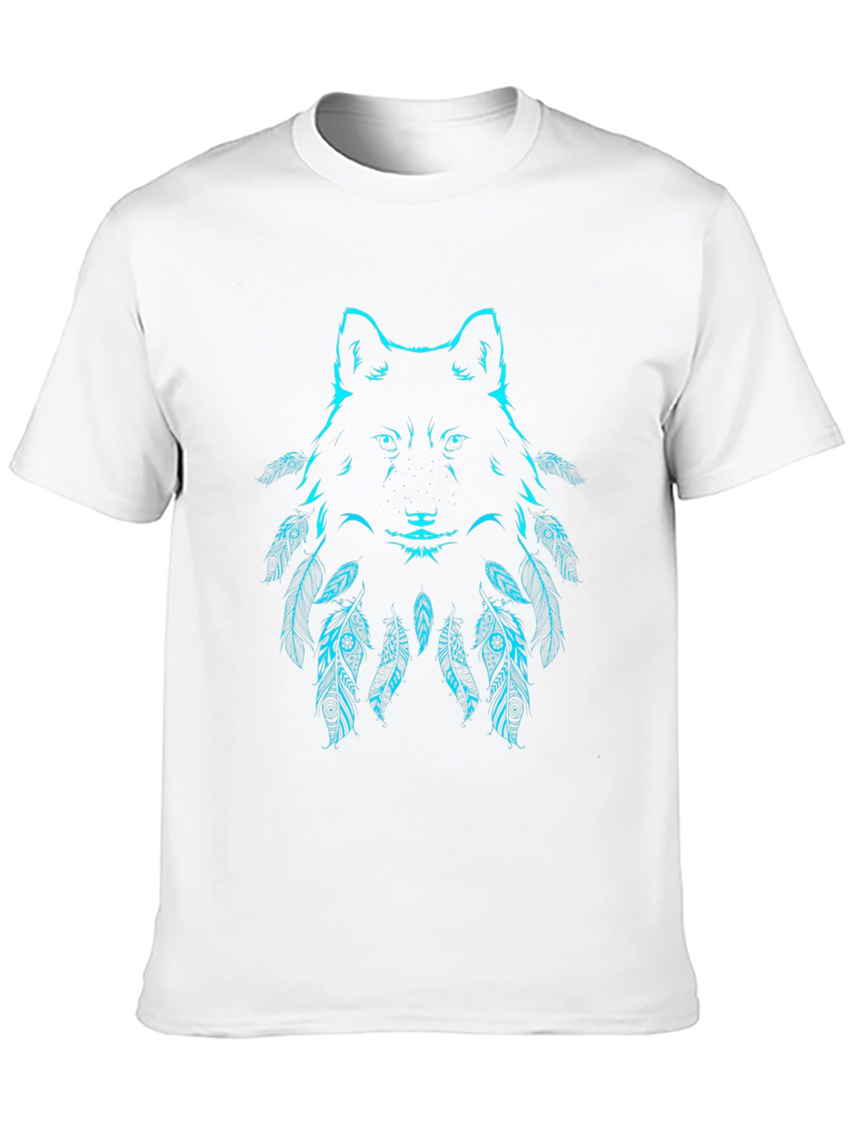 Wolf Graphic Print Black T-Shirt
