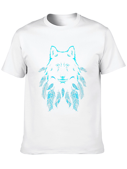 Wolf Graphic Print Black T-Shirt