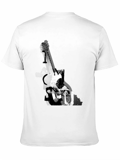 Guitar Graphic Print Tee - Black