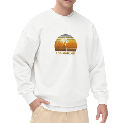 Los Angeles Sunset Palm Sweatshirt - Retro LA Palm Tree Crewneck, Vintage California Pullover, West Coast Souvenir Gift Sweatshirt, Sunset Boulevard Top