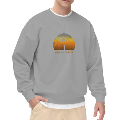 Los Angeles Sunset Palm Sweatshirt - Retro LA Palm Tree Crewneck, Vintage California Pullover, West Coast Souvenir Gift Sweatshirt, Sunset Boulevard Top