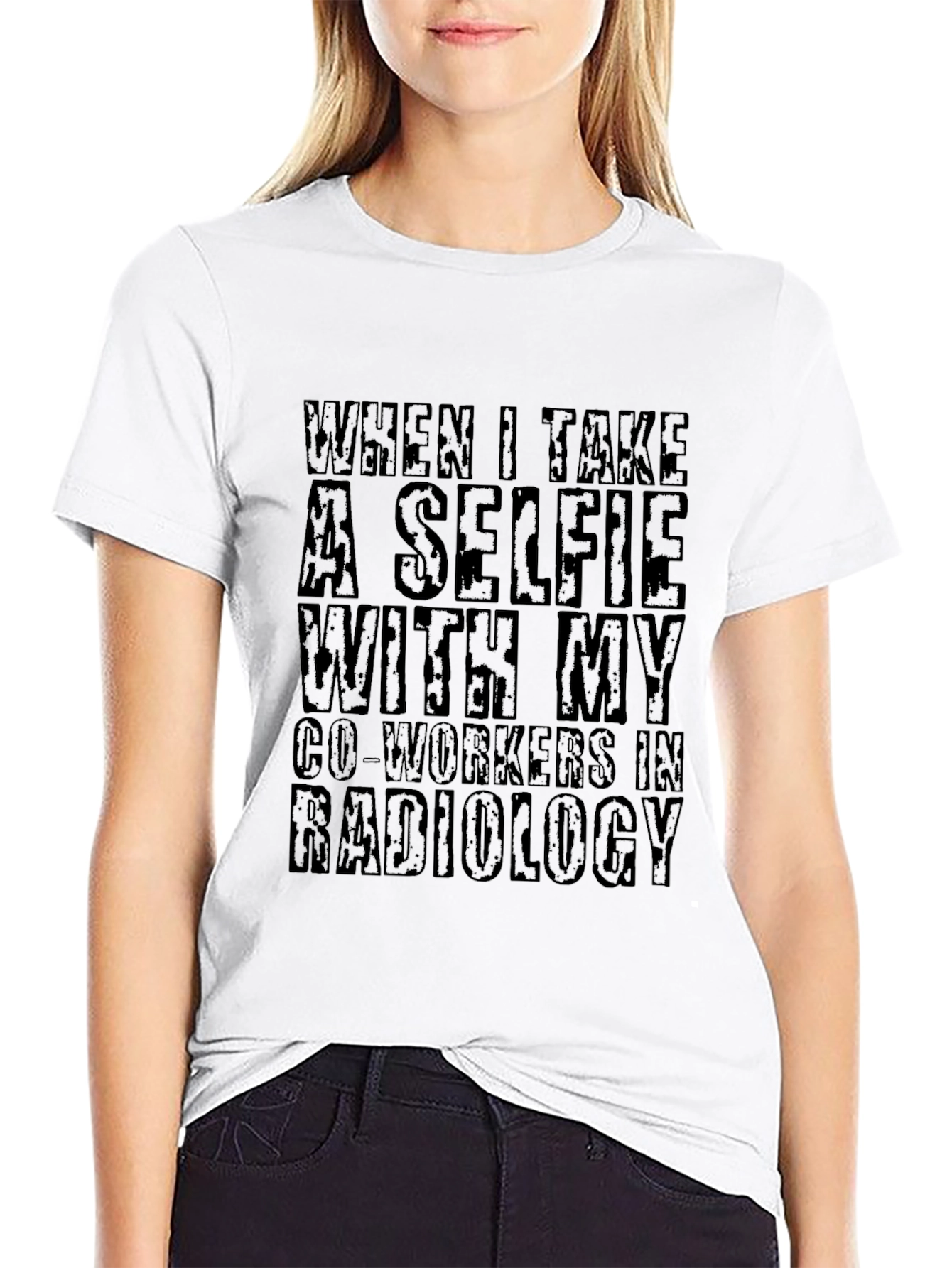 Radiology Selfie Black T-Shirt - Unique Medical Humor