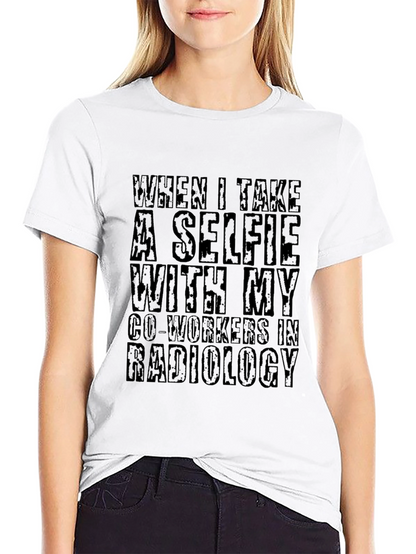 Radiology Selfie Black T-Shirt - Unique Medical Humor