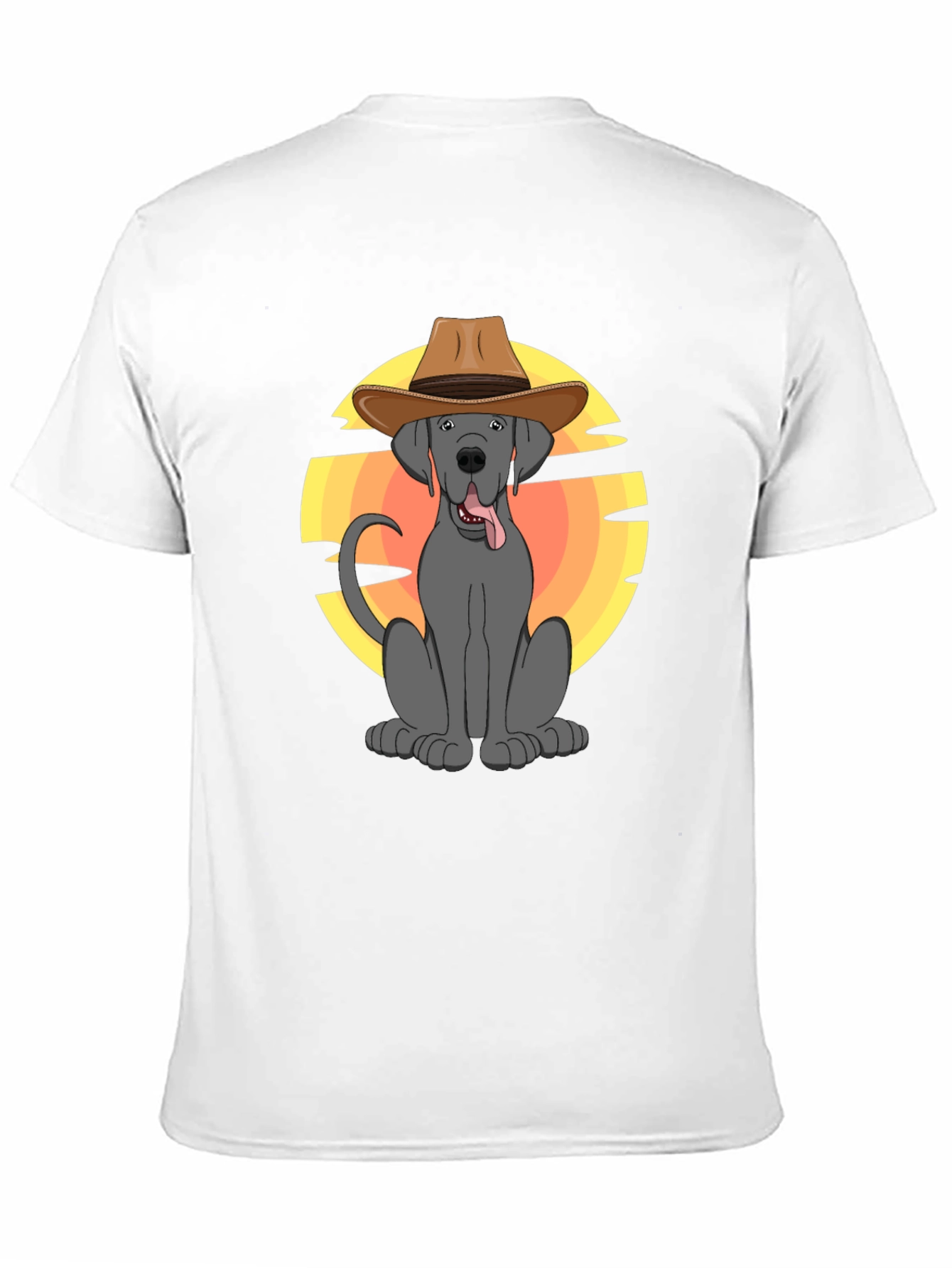Cowboy Dog Graphic T-Shirt - Western Style