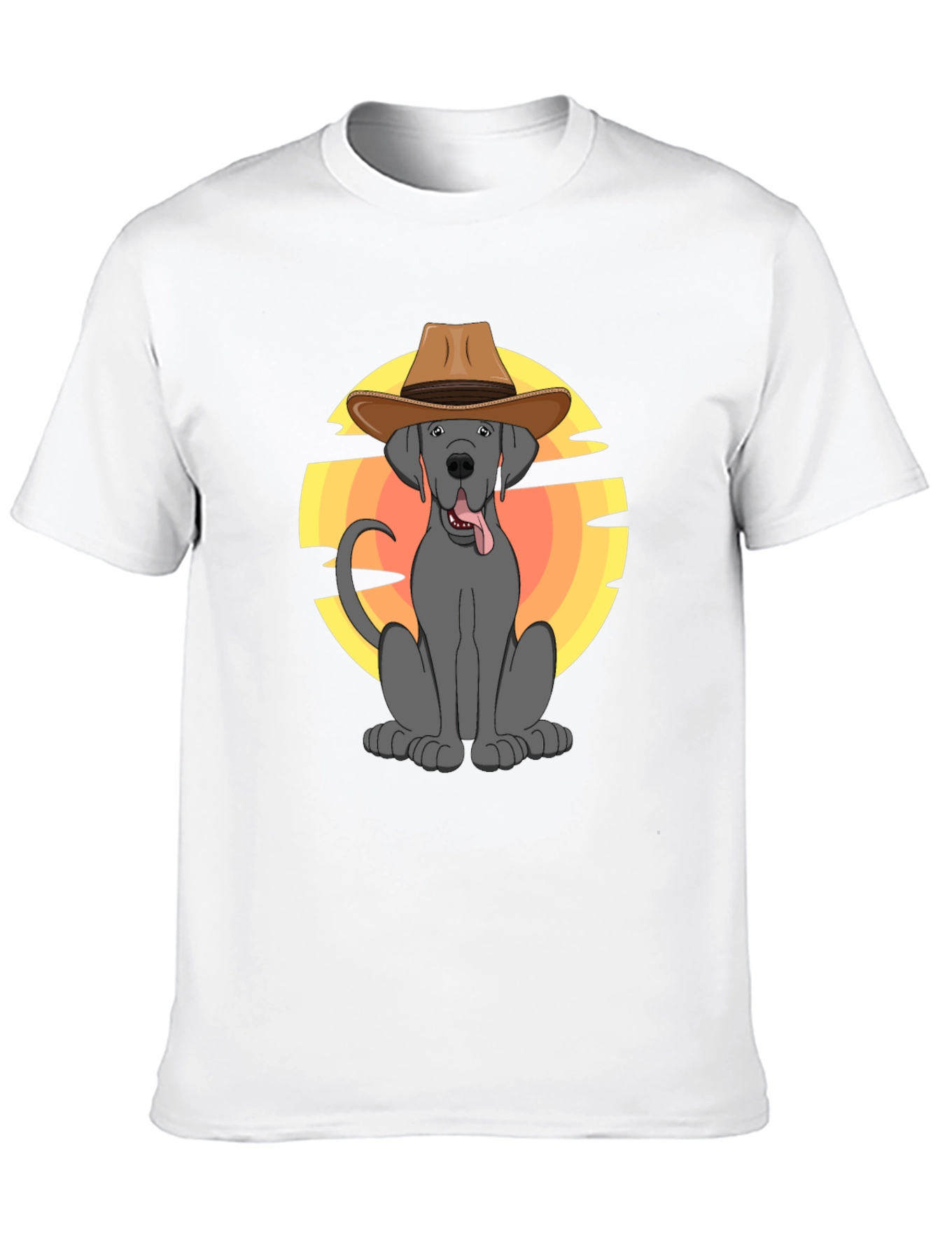 Cowboy Dog Graphic T-Shirt - Western Style
