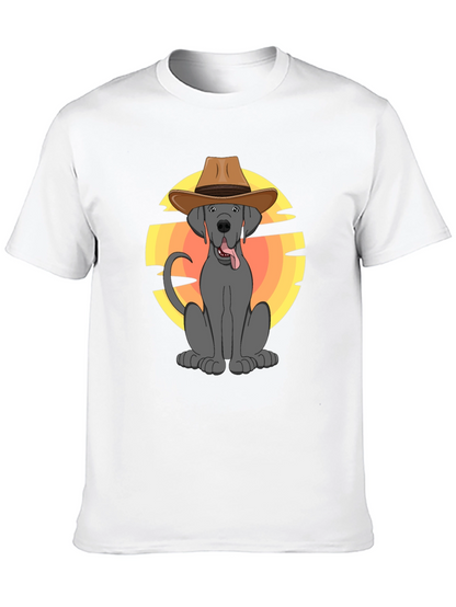 Cowboy Dog Graphic T-Shirt - Western Style