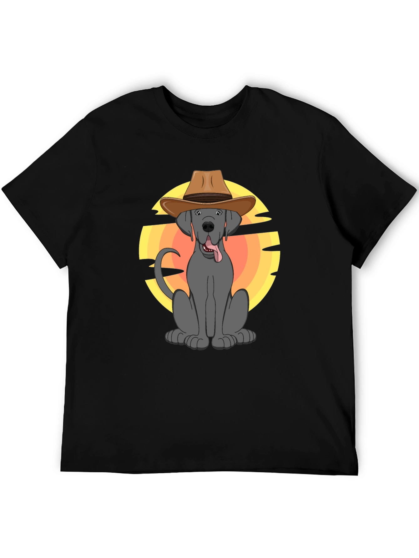 Cowboy Dog Graphic T-Shirt - Western Style