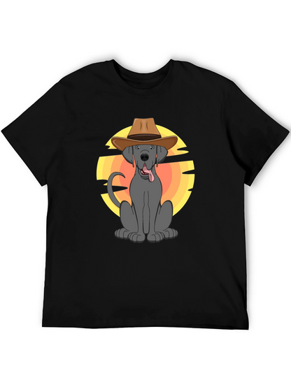 Cowboy Dog Graphic T-Shirt - Western Style
