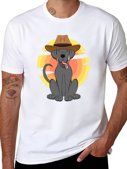 Cowboy Dog Graphic T-Shirt - Western Style