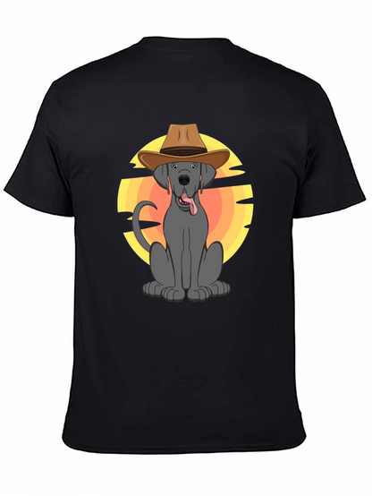 Cowboy Dog Graphic T-Shirt - Western Style