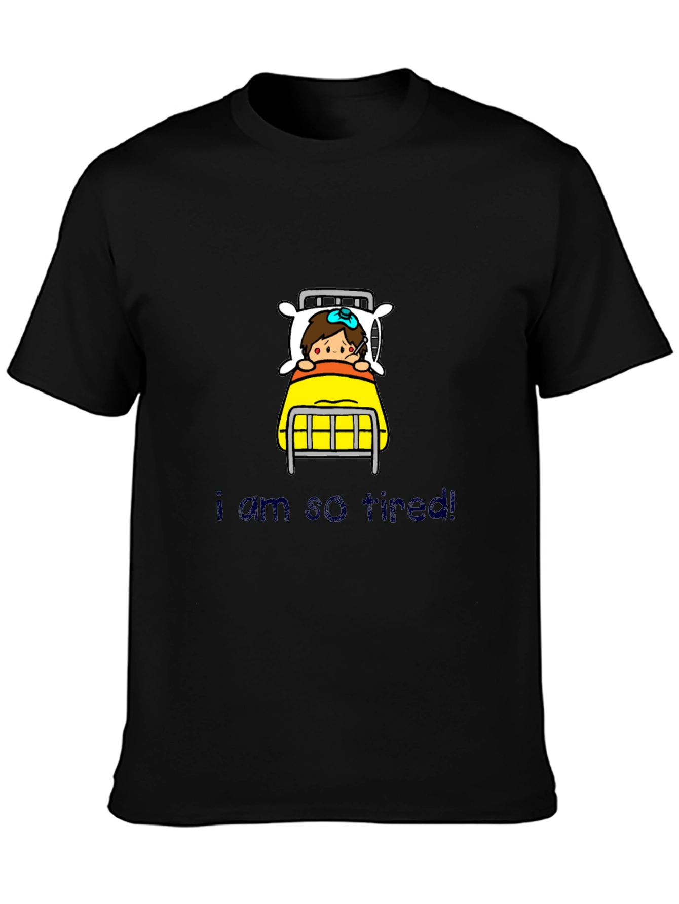 Tired Cartoon Graphic T-Shirt