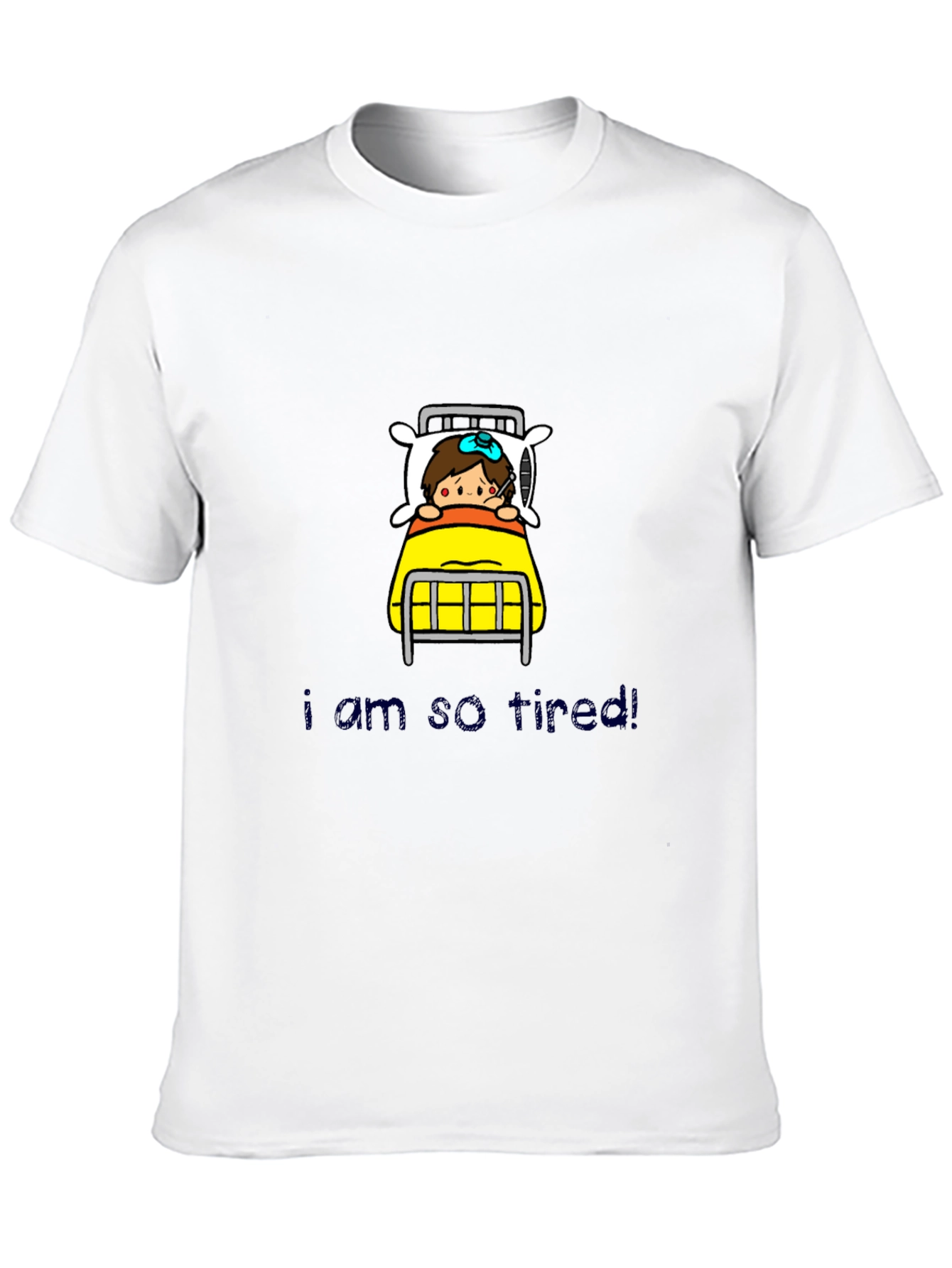 Tired Cartoon Graphic T-Shirt