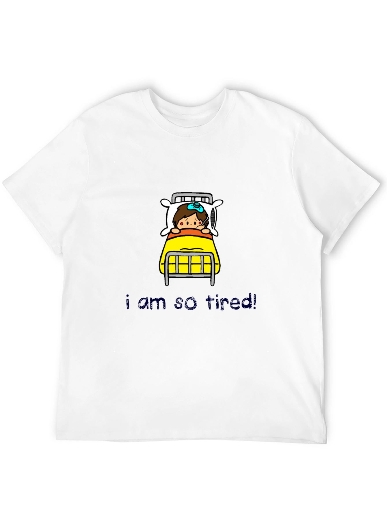 Tired Cartoon Graphic T-Shirt