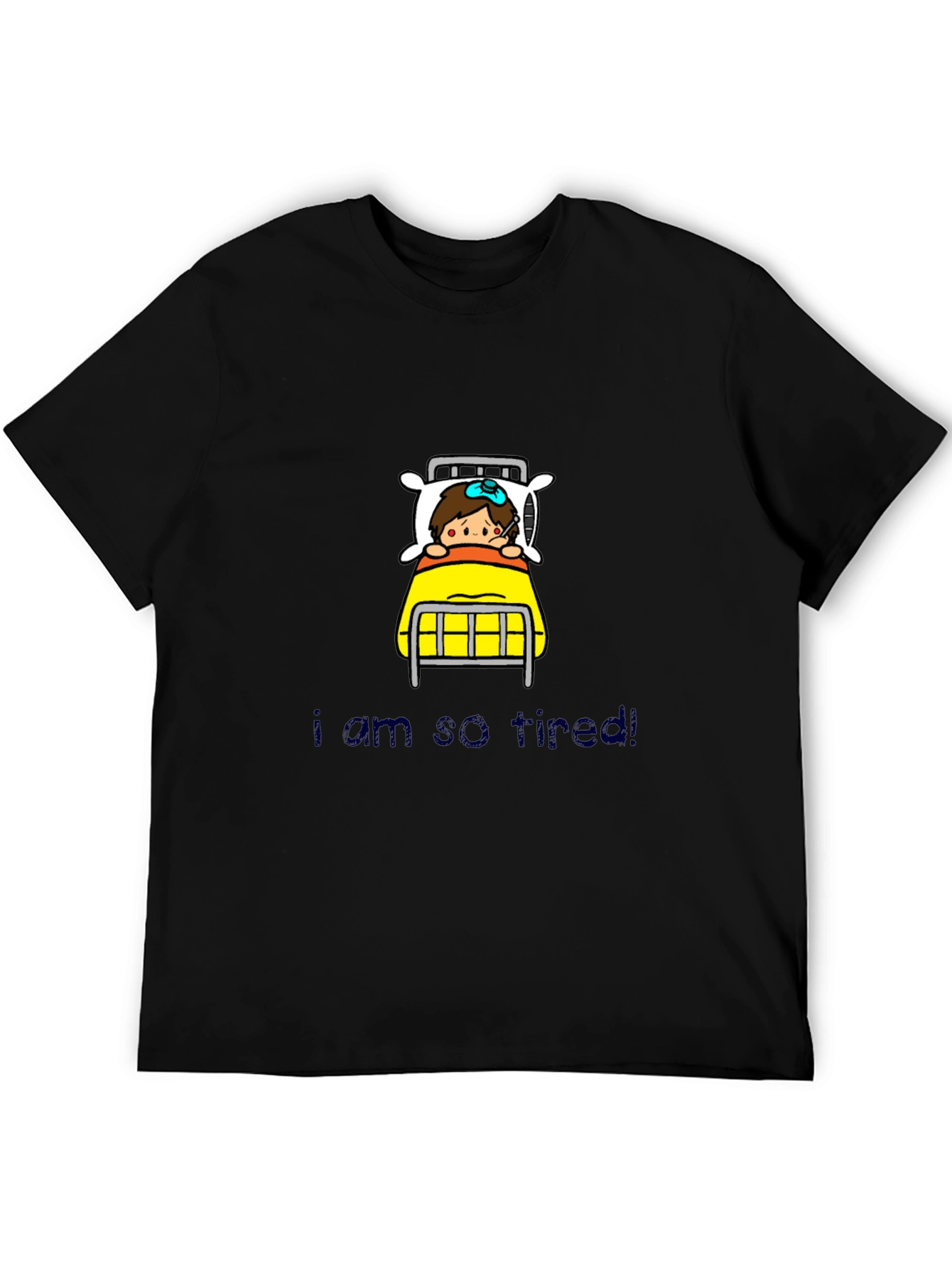 Tired Cartoon Graphic T-Shirt