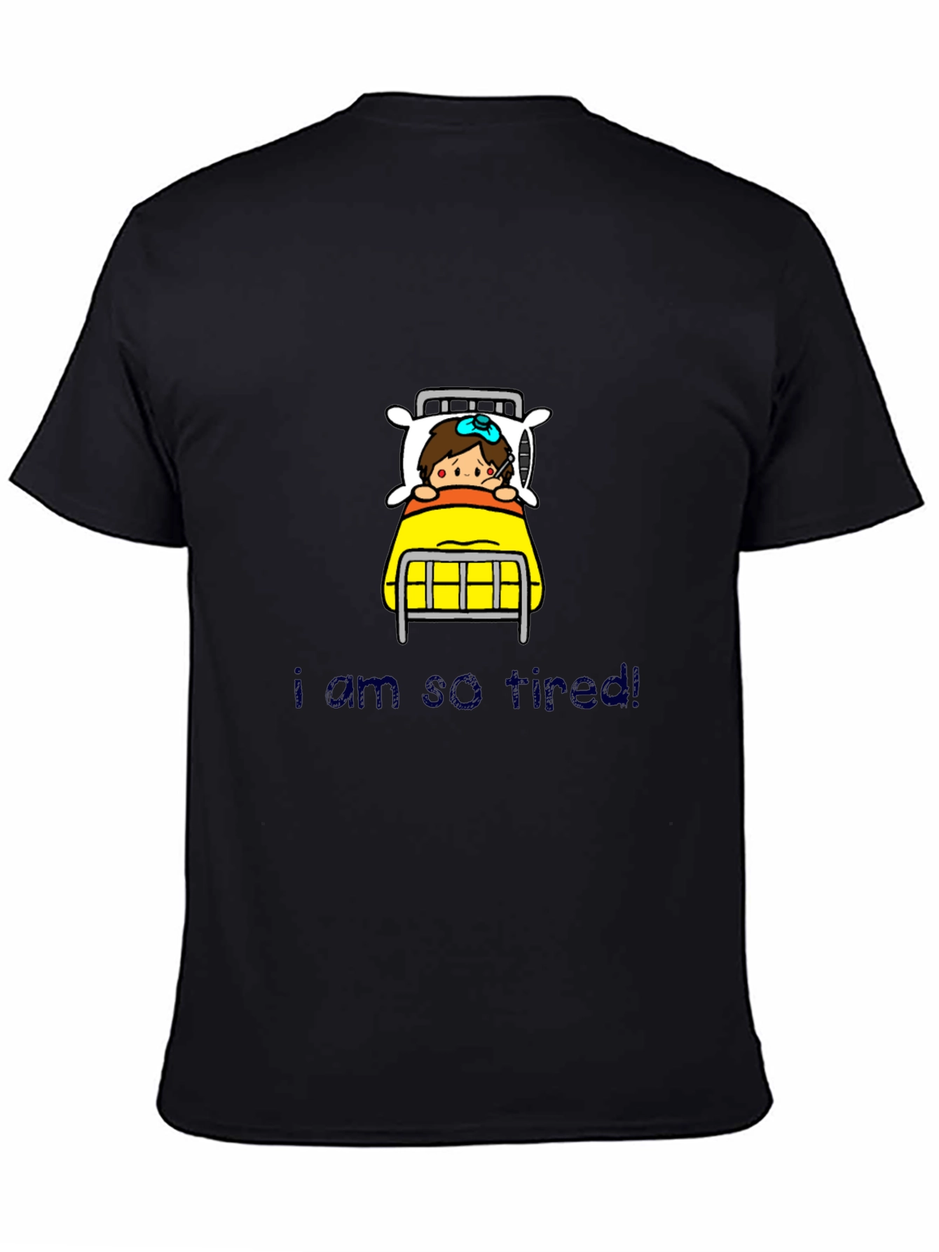 Tired Cartoon Graphic T-Shirt