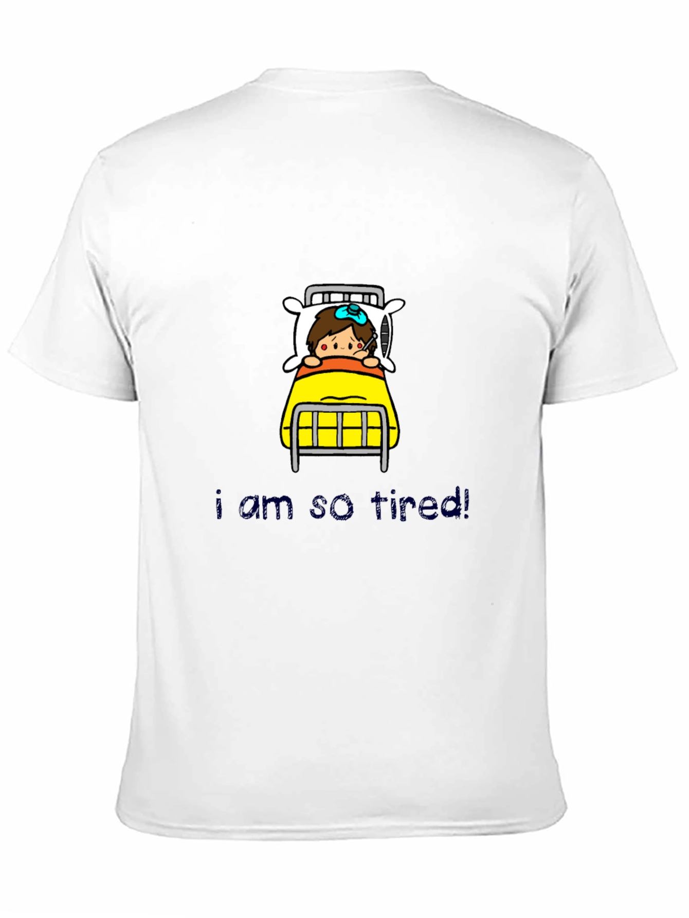 Tired Cartoon Graphic T-Shirt
