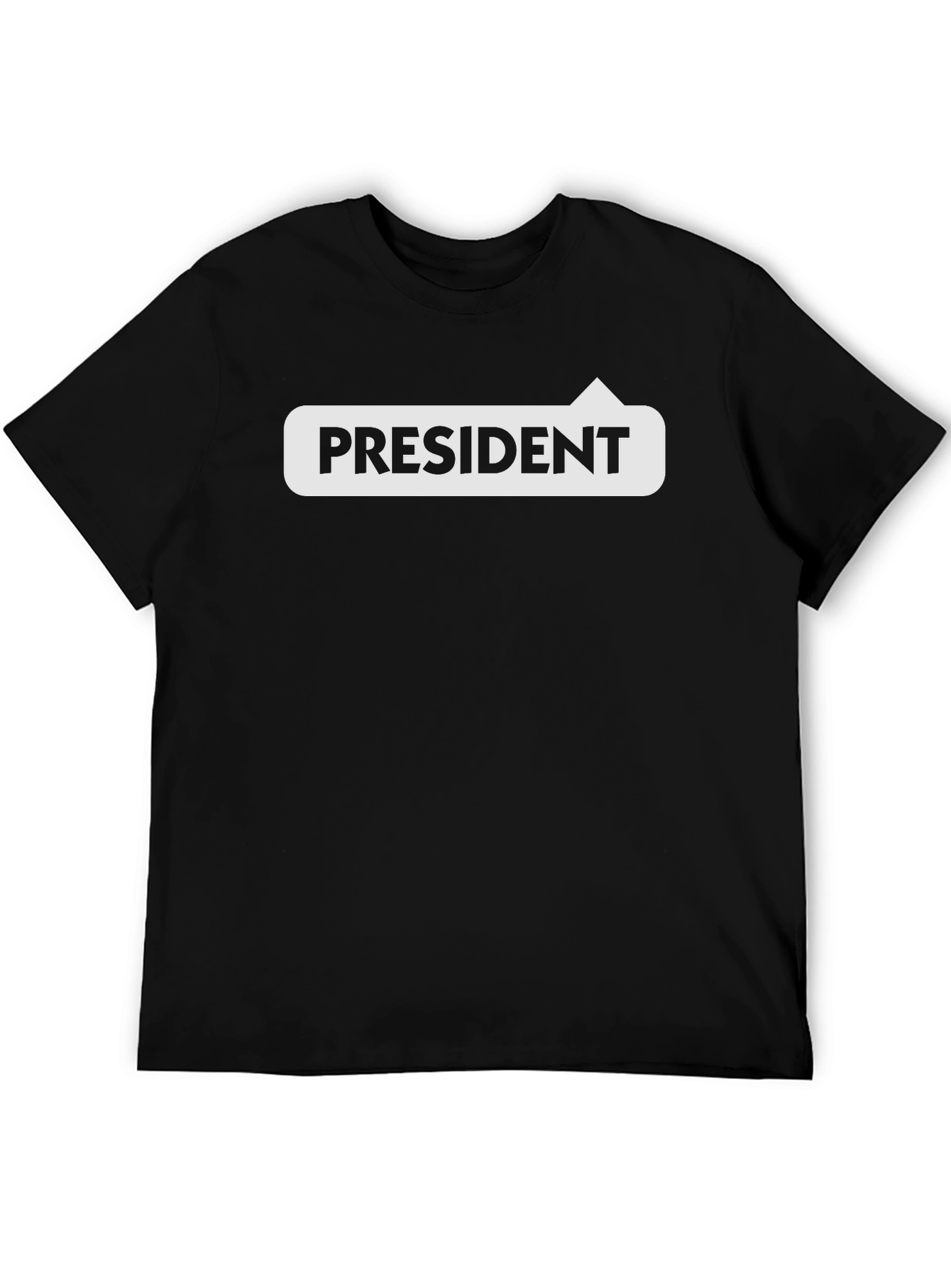 President T-Shirt - Black Cotton Tee