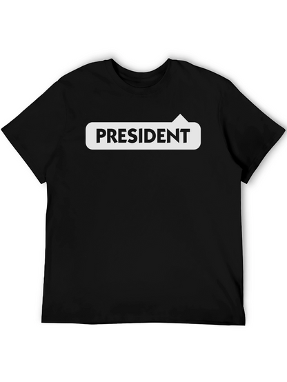 President T-Shirt - Black Cotton Tee