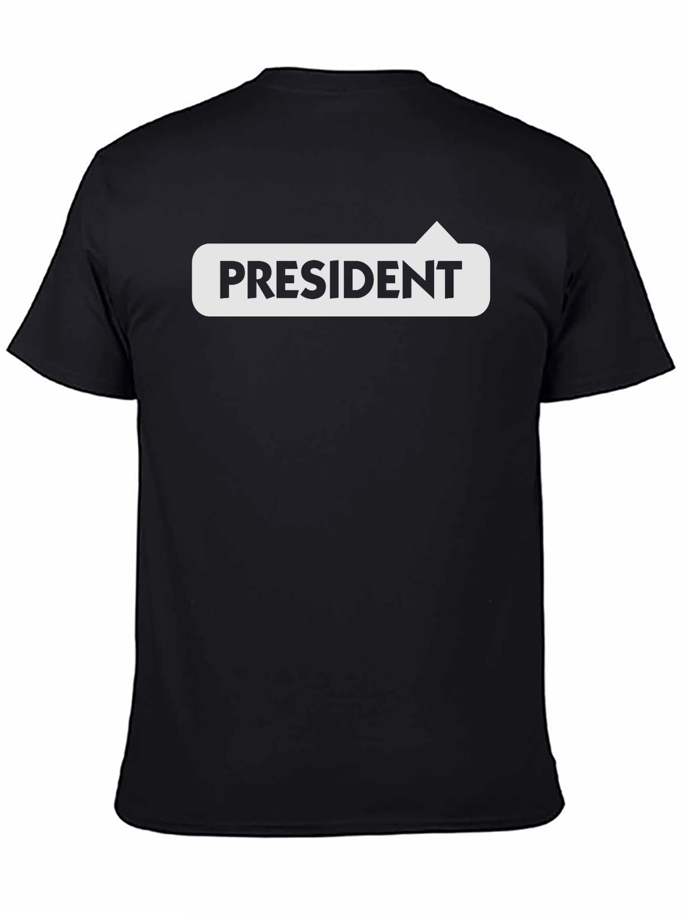 President T-Shirt - Black Cotton Tee