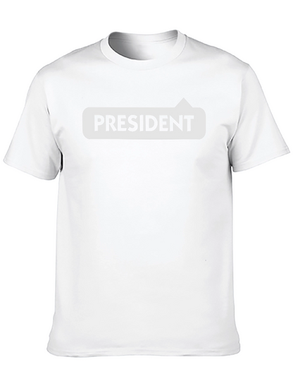 President T-Shirt - Black Cotton Tee