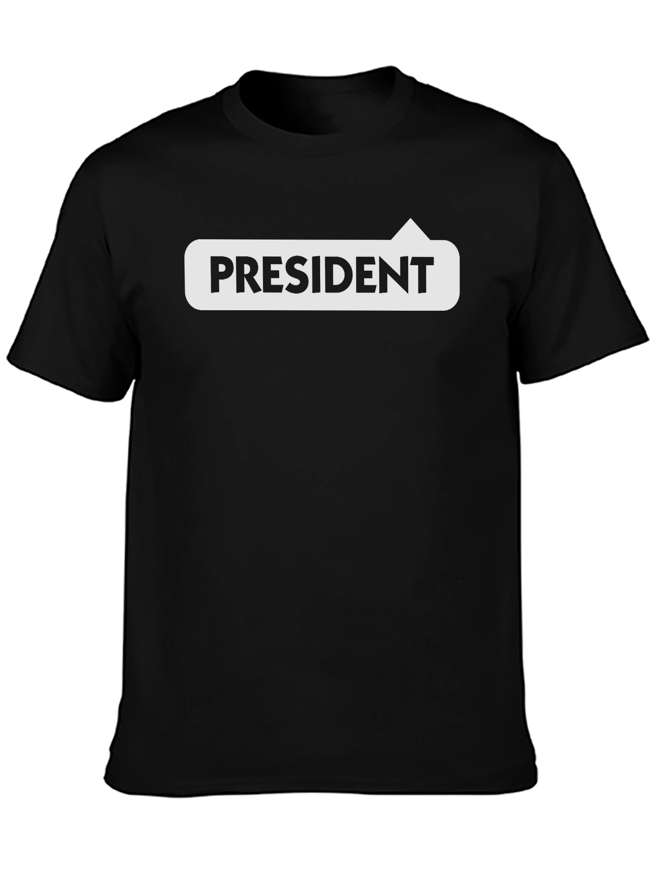 President T-Shirt - Black Cotton Tee
