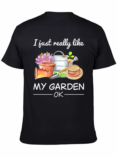 I Like My Garden OK Black T-Shirt