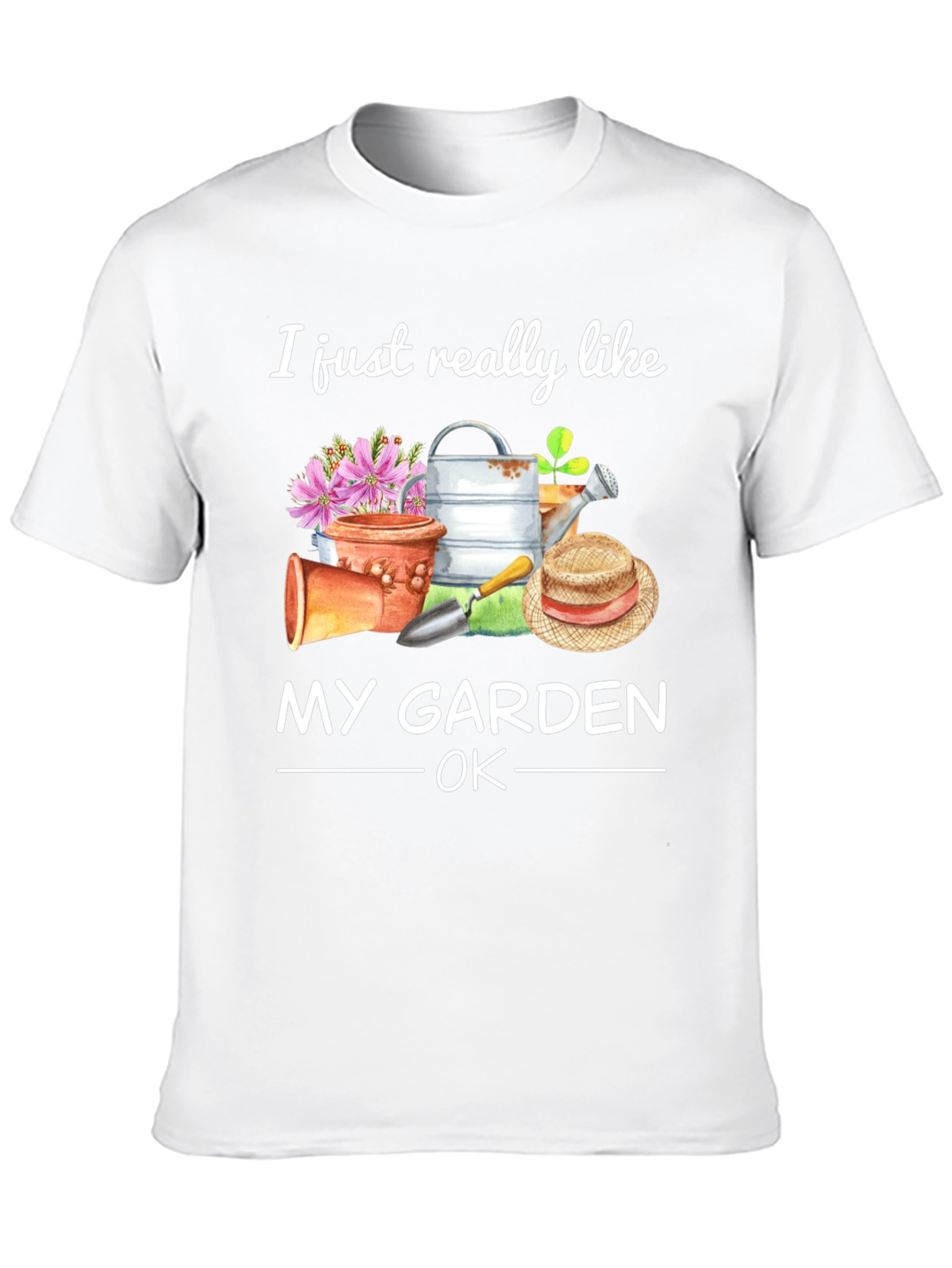 I Like My Garden OK Black T-Shirt