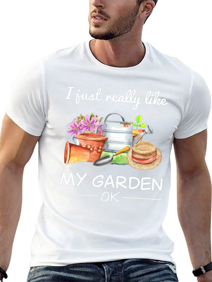 I Like My Garden OK Black T-Shirt