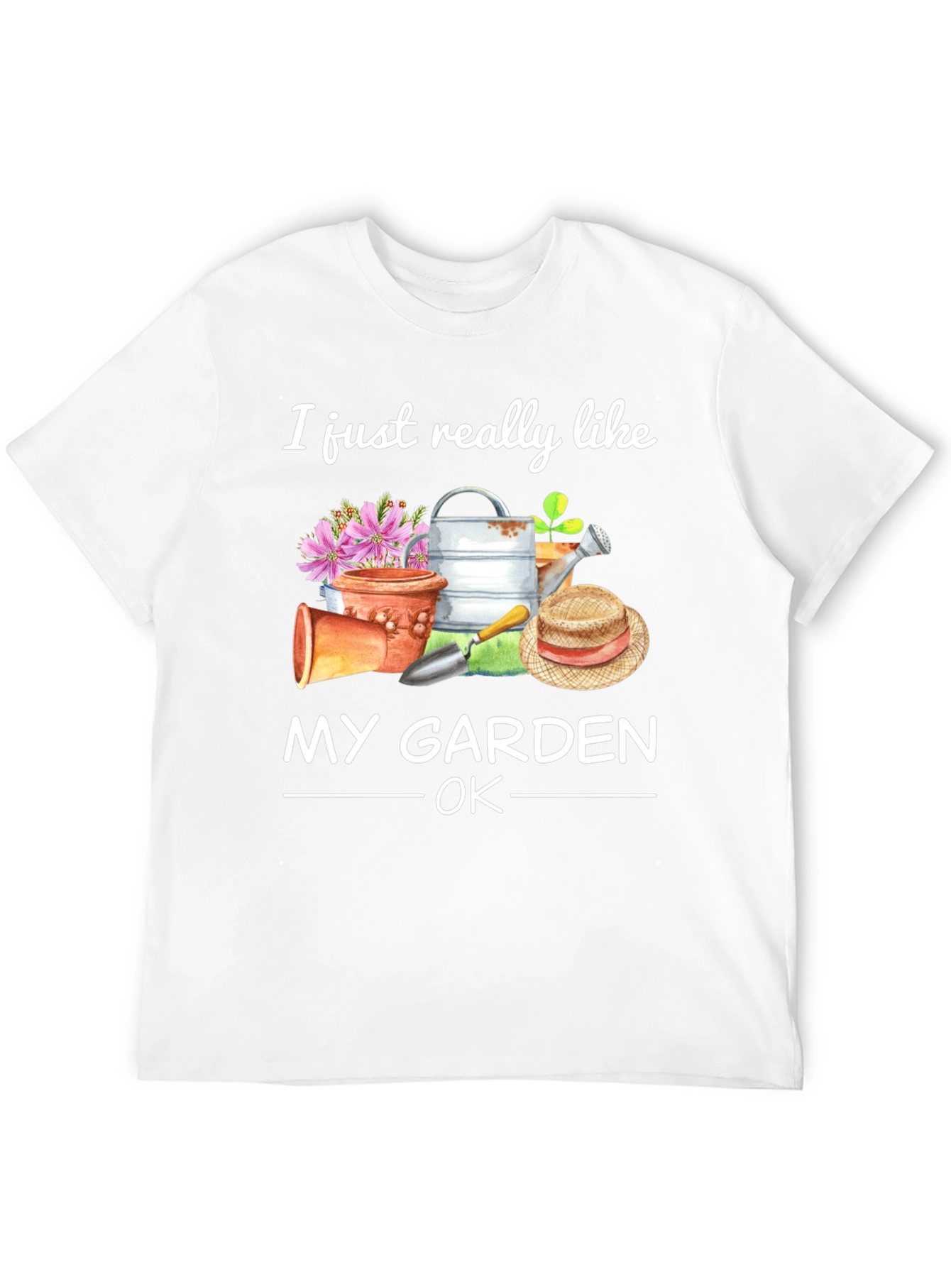 I Like My Garden OK Black T-Shirt
