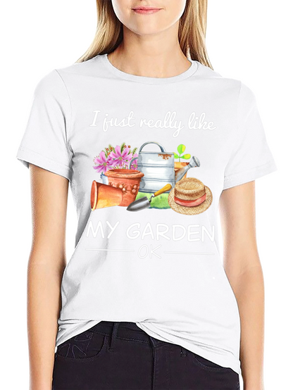 I Like My Garden OK Black T-Shirt