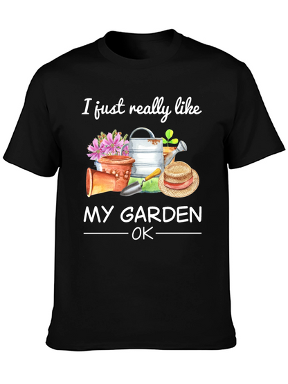 I Like My Garden OK Black T-Shirt