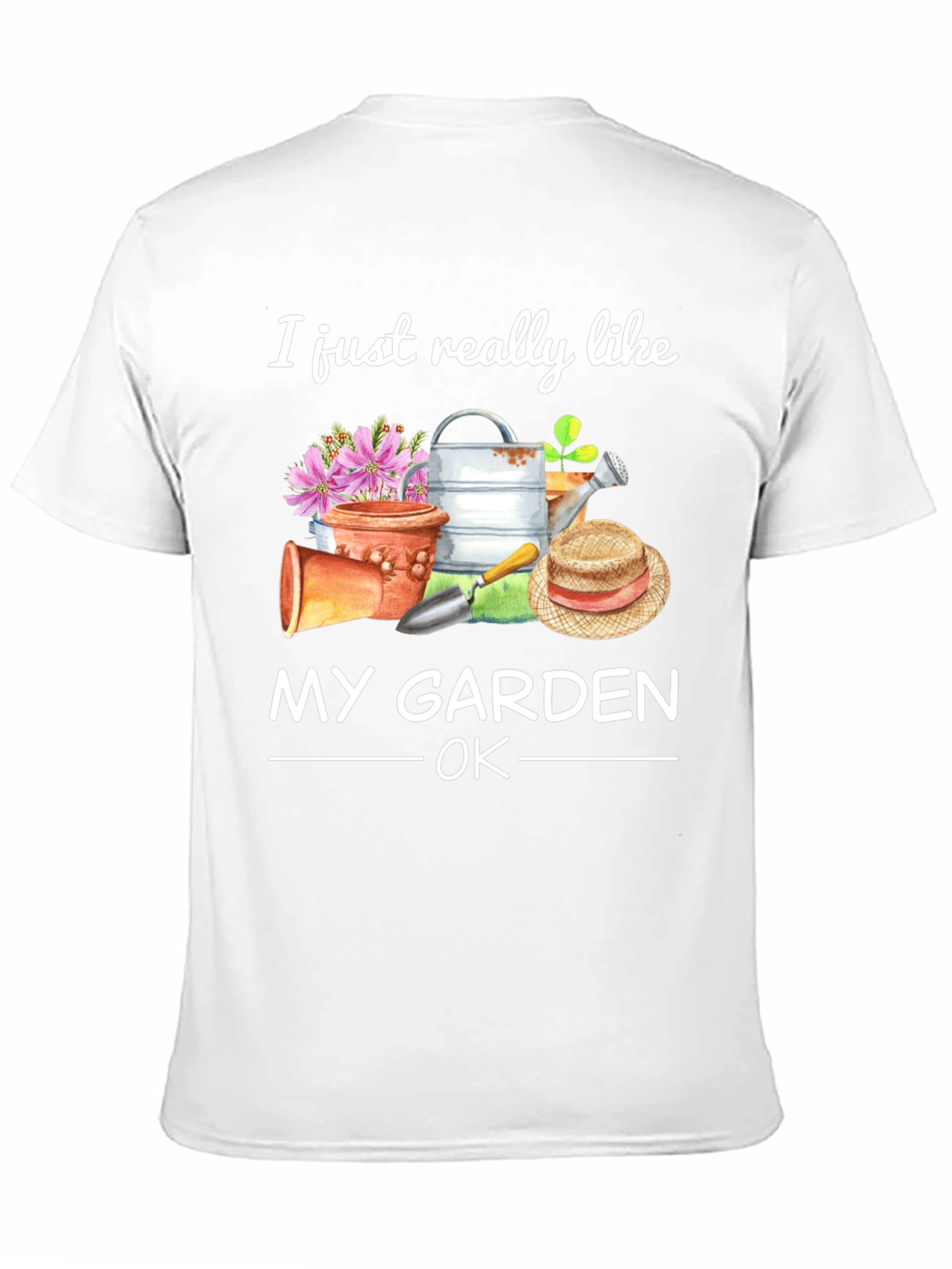I Like My Garden OK Black T-Shirt
