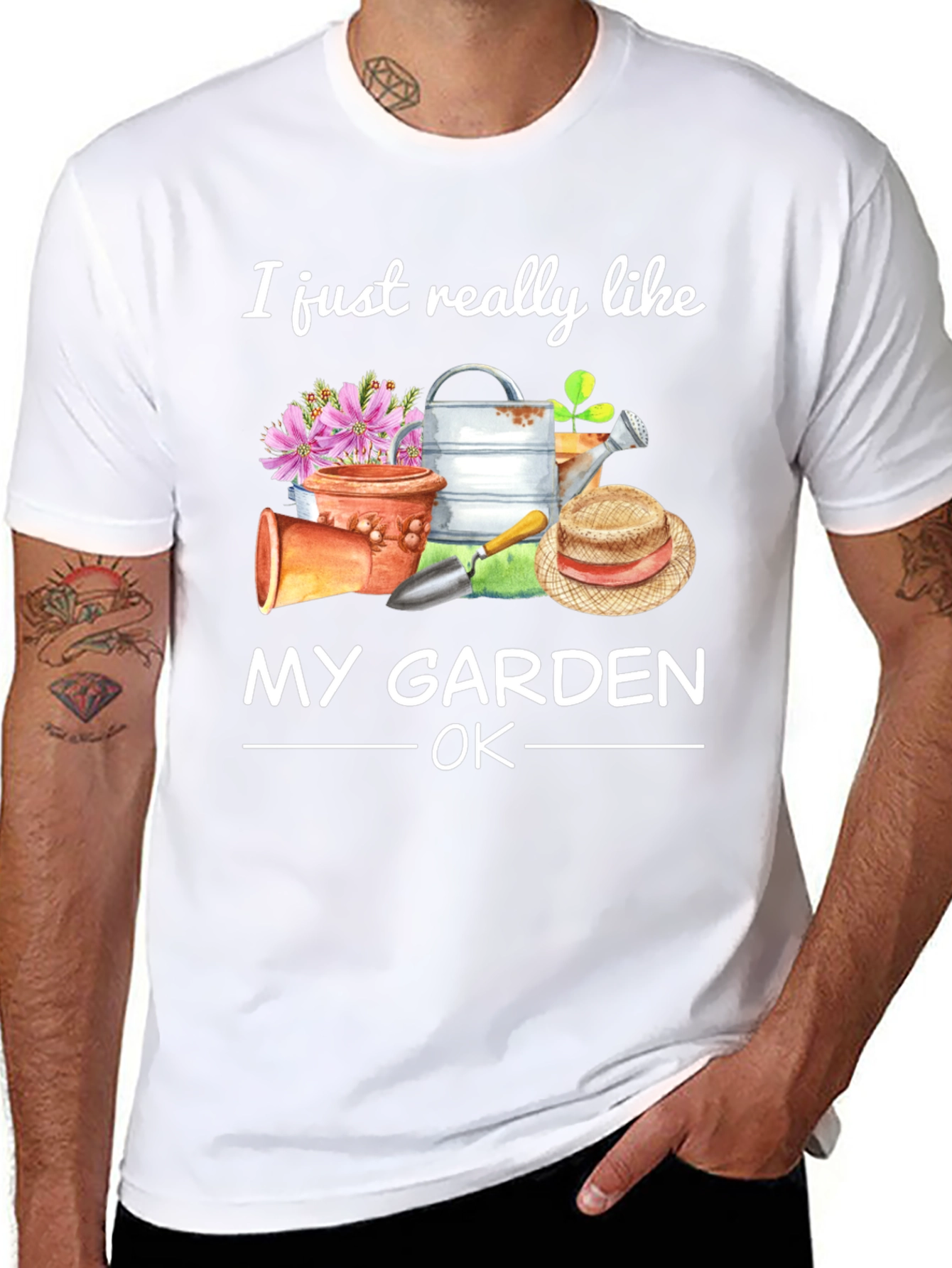 I Like My Garden OK Black T-Shirt