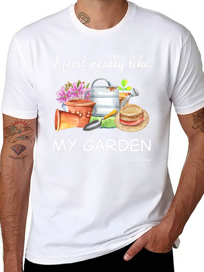 I Like My Garden OK Black T-Shirt