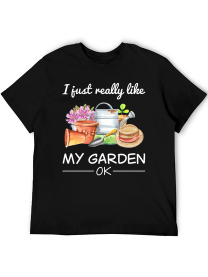 I Like My Garden OK Black T-Shirt