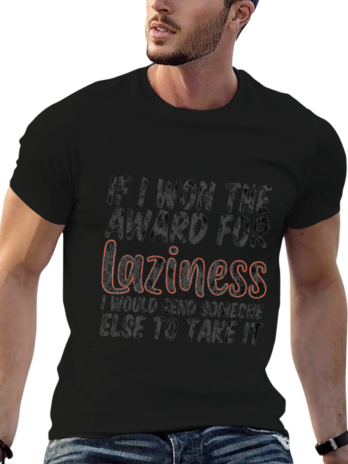 Laziness Award T-Shirt Funny Sarcastic Tee