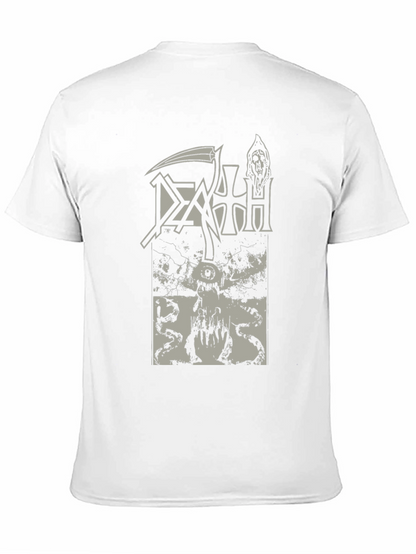 Death Metal Band Tee - Black Graphic Print Shirt