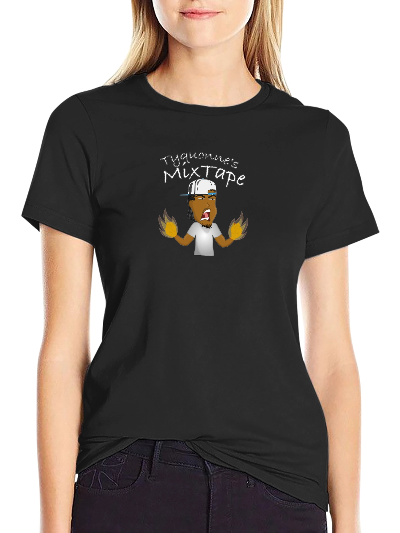 Tyquonnes Mixtape Black Graphic T-Shirt
