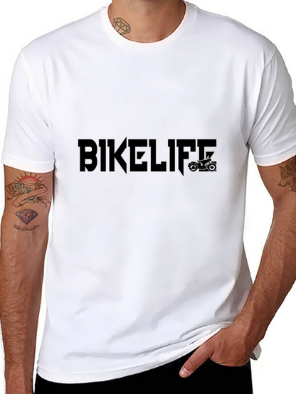 BIKELIFE Graphic Tee - Black Cotton T-Shirt
