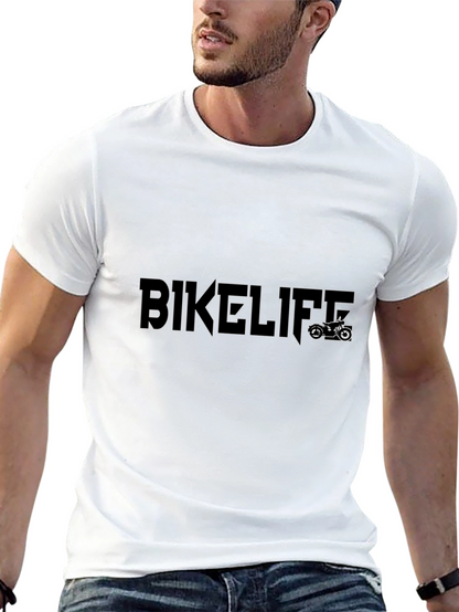 BIKELIFE Graphic Tee - Black Cotton T-Shirt