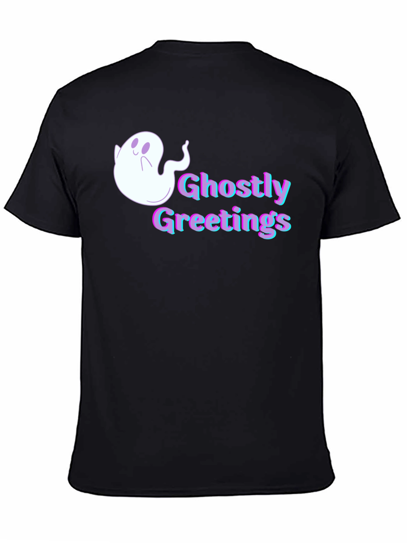 Ghostly Greetings Graphic Tee - Halloween Style