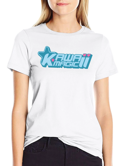 Kawaii Magic Graphic T-Shirt - Black Cotton Tee