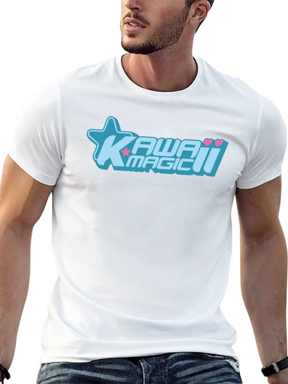 Kawaii Magic Graphic T-Shirt - Black Cotton Tee