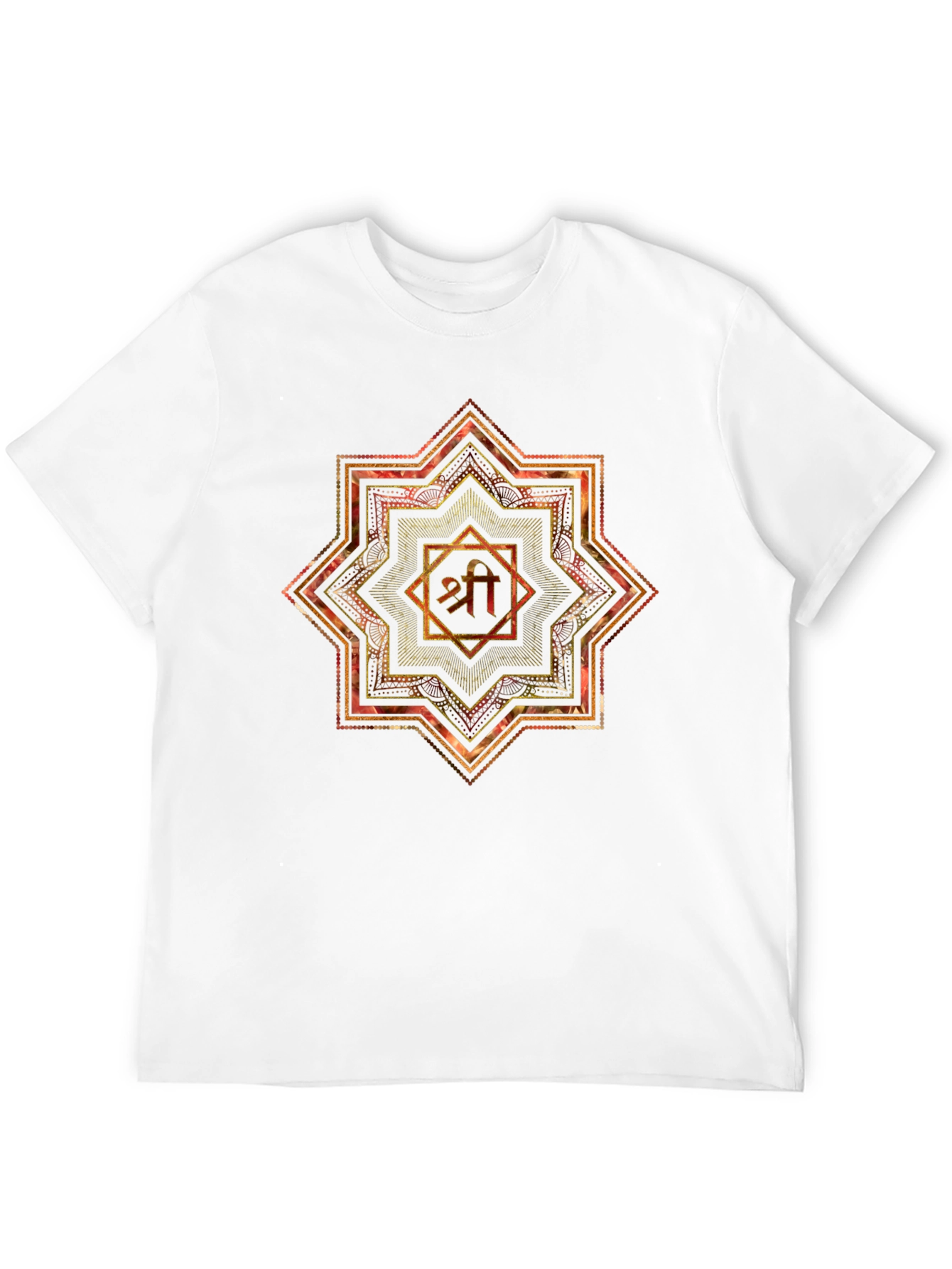 Mandala Shri Yantra Graphic Black T-Shirt