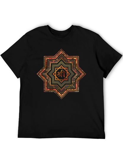 Mandala Shri Yantra Graphic Black T-Shirt