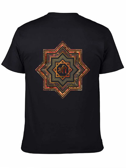 Mandala Shri Yantra Graphic Black T-Shirt