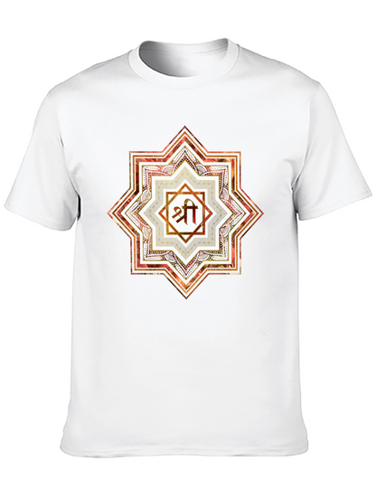 Mandala Shri Yantra Graphic Black T-Shirt