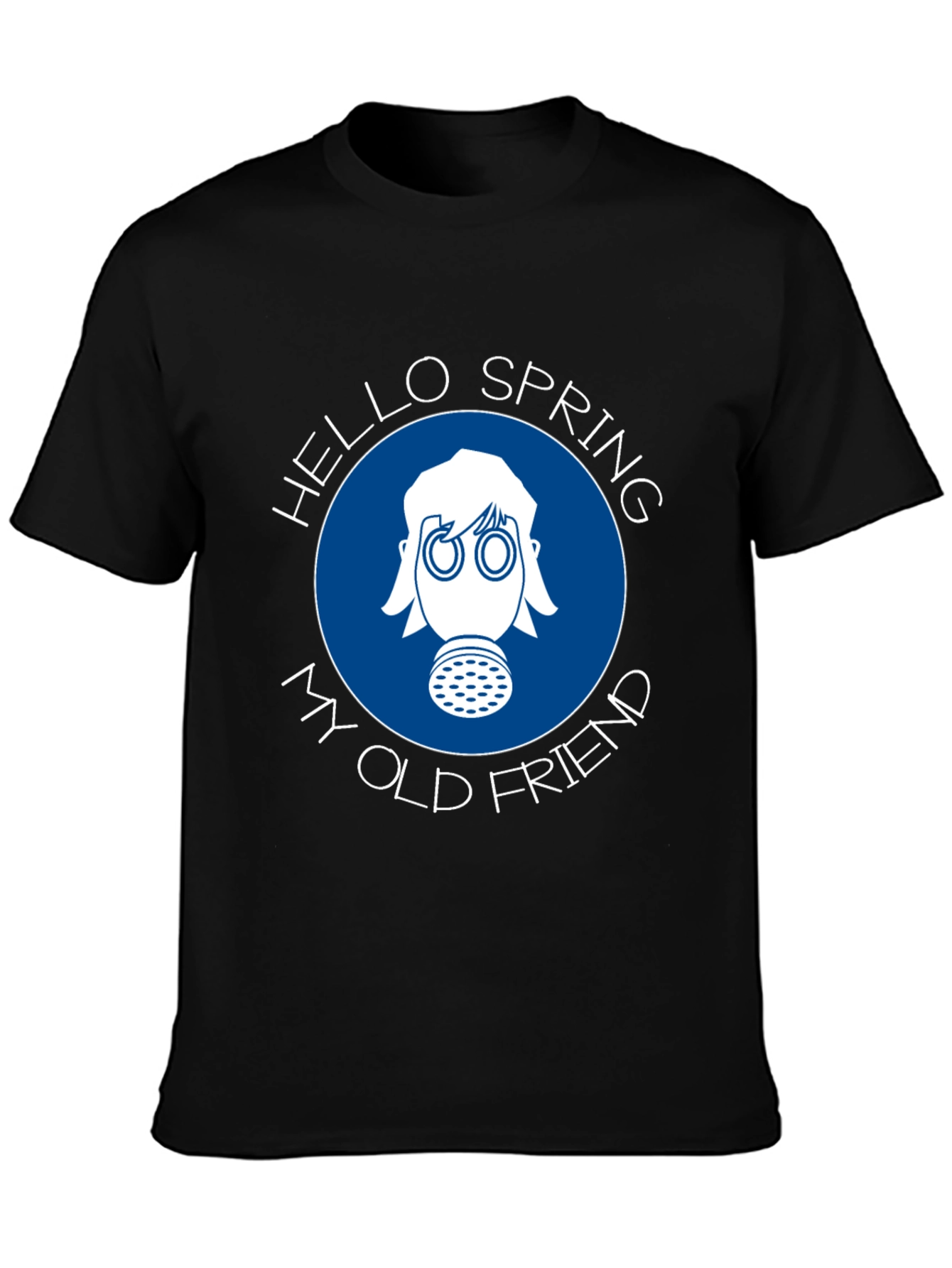 Hello Spring T-Shirt - Gas Mask Design